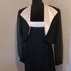 J. R. Nites Black and White  evening dress Set size 14